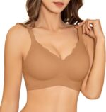 Wireless Bras for Women No Underwire with Support - S-2XL Seamless s Everyday Full Coverage Comfort Tshirt Bra