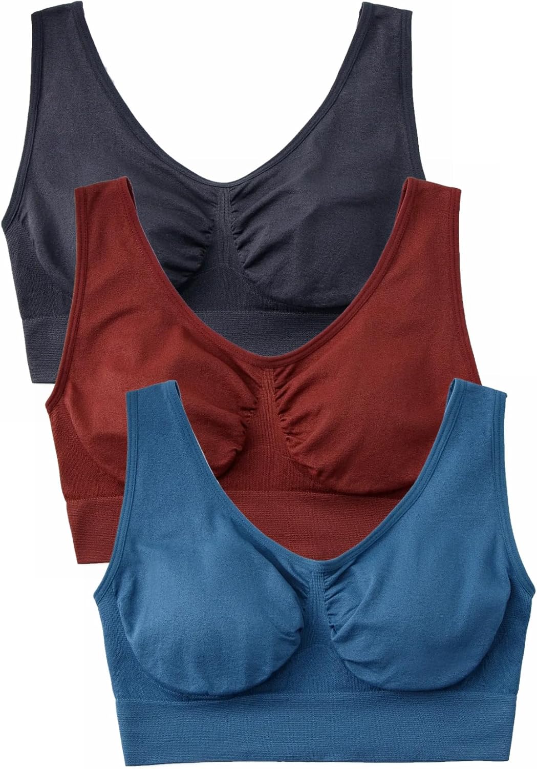 71cRL8WpWL._AC_SL1500_.jpg Women Comfort Wirefree Unpadded Sleep Yoga Bra - Image 1